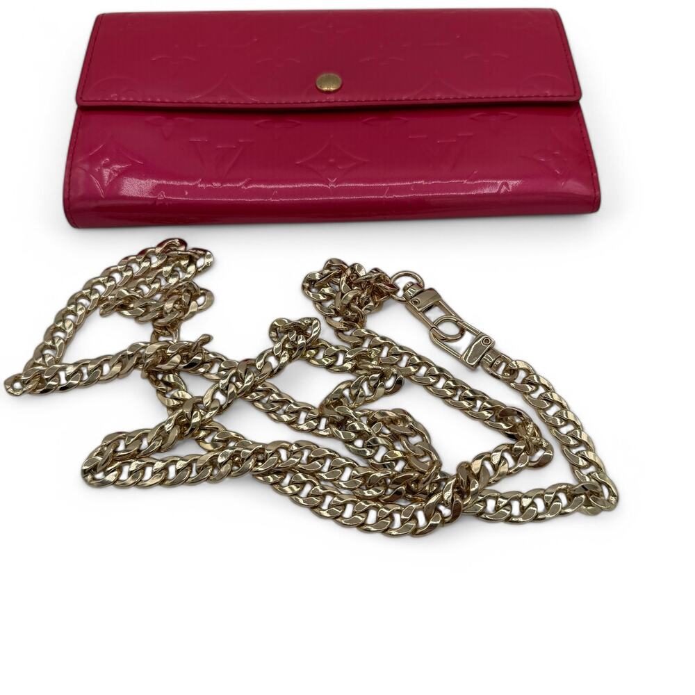 Louis Vuitton Monogram Vernis Sarah Wallet Rose Pop Pink. Authentic COA Included - Picture 6 of 14